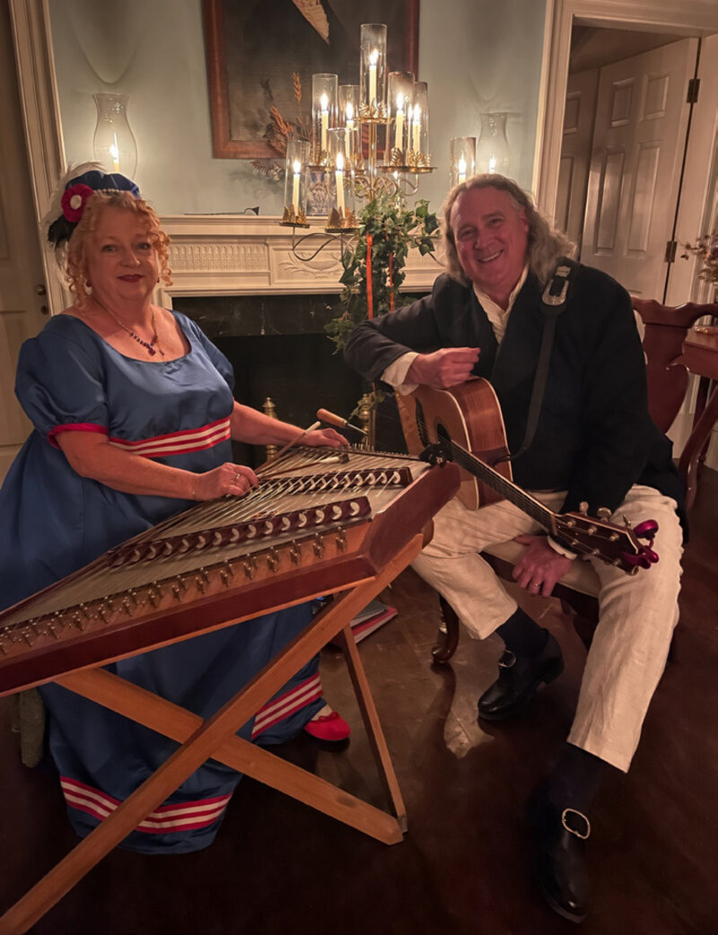 Kendra Ward and Bob Bence at Blennerhassett Island in Regency clothing